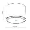TK LIGHTING MORIS BLACK LAMPA SUFITOWA 1 PŁ