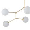 TK LIGHTING FAIRY GOLD LAMPA SUFITOWA ZŁOTA SZKLANE KLOSZE KULE BIAŁE