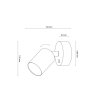 TK LIGHTING TOP BLACK/CHROME KINKIET 1 PŁ