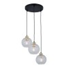 TK LIGHTING DEVON 4586 LAMPA WISZĄCA NA KOLE CZARNO ZŁOTA SZKLANE KLOSZE