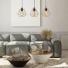 TK LIGHTING DIAMOND NEW BLACK/GOLD LAMPA WISZĄCA 3 PL LISTWA