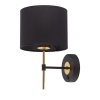 TK LIGHTING LORD 4672 KINKIET CZARNO ZŁOTY Z ABAŻUREM KLASYCZNY