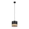 TK LIGHTING 4765 PAGLIA NEW BLACK LAMPA WISZĄCA CZARNA RATTAN ABAŻUR NATURAL EKO