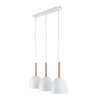 TK LIGHTING NORD WHITE 4869 LAMPA WISZĄCA BIAŁA Z DREWNEM NAD STÓŁ