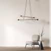 TK LIGHTING HELIX WOOD ORZECH LAMPA WISZĄCA 4 PŁ