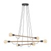 TK LIGHTING HELIX WOOD ORZECH LAMPA WISZĄCA 6 PŁ
