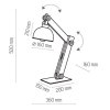TK LIGHTING OSLO 5021 LAMPKA NOCNA STOŁOWA BIURKOWA DREWNIANA Z CZARNYM KLOSZEM INDUSTRIALNA
