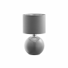 PALLA SMALL GRAY 5086 LAMPKA NOCNA STOŁOWA SZKLANA SZARA Z ABAŻUREM