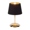 TK LIGHTING GLORY GOLD 5496 LAMPKA NOCNA CZARNO ZŁOTA Z CZARNYM ABAŻUREM