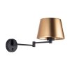 TK LIGHTING GLORY GOLD 6482 KINKIET NA WYSIĘGNIKU CZARNO ZŁOTY Z WŁĄCZNIKIEM