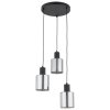 TK LIGHTING SIERRA BLACK 6655 LAMPA WISZĄCA CZARNA KLOSZE SZKLANE GRAFITOWE