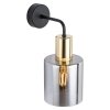 TK LIGHTING SIERRA GOLD 6660 KINKIET CZARNO ZŁOTY GRAFITOWY KLOSZ