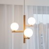 TK LIGHTING ESTERA WOOD 6799 LAMPA WISZĄCA DREWNIANA Z KULAMI BIAŁYMI SZKLANYMI