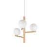TK LIGHTING ESTERA WOOD 6799 LAMPA WISZĄCA DREWNIANA Z KULAMI BIAŁYMI SZKLANYMI