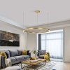 LIGHT PRESTIGE MIDWAY LP-033/1P L GD LAMPA WISZĄCA ZŁOTA BŁYSZCZĄCA RING KOŁO OBRĘCZ DUŻA 80CM