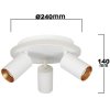 LAMPA SUFITOWA PLAFON LED BIAŁY REGULOWANY RELFLEKTOR NOWOCZESNA DO SALONU KUCHNI SYPIALNI LIGHT PRESTIGE PARMA LP-0612/3C Round WH