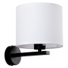 KINKIET CZARNY Z BIAŁYM ABAŻUREM KLASYCZNY DO SALONU SYPIALNI POKOJU LIGHT PRESTIGE CECINA  LP-114/1W WH
