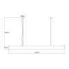 Lampa wisząca Mira L LED CCT Tuya biała LP-1201/1P L WH Smart