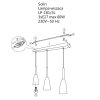 LAMPA WISZĄCA SZARA  NAD STÓŁ DO JADALNI KUCHNI POTRÓJNA LIGHT PRESTIGE SOLIN LP-181/3L GR