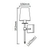 KINKIET KLASYCZNY PATYNA STARE ZŁOTO ANTYCZNE Z ABAŻUREM DO SYPIALNI SALONU KLASYCZNY LIGHT PRESTIGE CASOLI  LP-2118/1W patyna