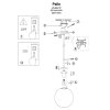 LAMPA WISZĄCA KULA MIEDZIANA 30CM SZKLANA LIGHT PRESTIGE PALLA LP-2844/1P MI
