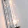 KINKIET CHROM SREBRNY SZKLANY GLAMOUR DO ŁAZIENKI SALONU SYPIALNI PIONOWY LIGHT PRESTIGE LORENZO LP-2960/1W CH PODWÓJNY