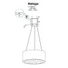 LAMPA WISZĄCA LED KOŁO OBRĘCZ RING BIAŁA 45CM DO SALONU KUCHNI NAD STÓŁ BARWA CIEPŁA 3000K LIGHT PRESTIGE MALAGA  LP-622/1P WH