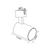 REFLEKTOR ZŁOTY DO SZYNOPRZEWODU LIGHT PRESTIGE SNOW  LP-731/1R GD