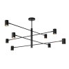 LAMPA WISZĄCA CZARNA REFLEKTORKI NOWOCZESNA SNOW LIGHT PRESTIGE  LP-731/8P BK