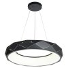 LAMPA WISZĄCA CZARNA RING KOŁO OBRĘCZ DEKORACYJNA LED OKRĄGŁA DO SALONU SYPIALNI POKOJU LIGHT PRESTIGE REUS LP-8069/1P LED BK