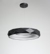 LAMPA WISZĄCA CZARNA RING KOŁO OBRĘCZ DEKORACYJNA LED OKRĄGŁA DO SALONU SYPIALNI POKOJU LIGHT PRESTIGE REUS LP-8069/1P LED BK