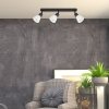 LAMPA SUFITOWA PLAFON SPOT REFLEKTOR CZARNY SZKLANE KLOSZE LIGHT PRESTIGE MALTA  LP-877/3W BK