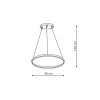 LIGHT PRESTIGE LP-909/1P 4S BK LAMPA WISZĄCA RING MAŁY 4000K KOŁO OBRĘCZ CZARNA 40CM 