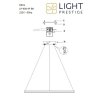 LIGHT PRESTIGE LP-909/1P 4S BK LAMPA WISZĄCA RING MAŁY 4000K KOŁO OBRĘCZ CZARNA 40CM 