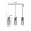 LAMPA WISZĄCA NAD STÓŁ ZŁOTA GLAMOUR SZKLANA BIAŁE KLOSZE LIGHT PRESTIGE PIEGA LP-939/3L white DO KUCHNI JADALNI