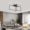 LAMPA SUFITOWA CZARNA LED NOWOCZESNA KWADRATY PROSTOKĄTY GEOMETRYCZNA DO SALONU KUCHNI POKOJU LIGHT PRESTIGE FRAME LP-980/3D4 BK