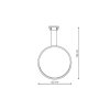 LIGHT PRESTIGE MIRROR LAMPA WISZĄCA LED RING CZARNY KOŁO OBRĘCZ LP-999/1P S BK CCT