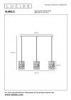 LAMPA WISZĄCA CZARNO ZŁOTA Z ABAŻUREM DO SALONU SYPIALNI LUCIDE ALMELO