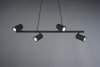 LAMPA WISZĄCA CZARNA REFLEKTORKI REGULOWANE NAD STÓŁ DO SALONU KUCHNI JADALNI MARLEY 302400432 TRIO