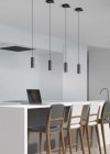 LAMPA WISZĄCA CZARNA NA LISTWIE TUBY DO JADALNI KUCHNI NAD STÓŁ MARLEY 312400432 TRIO