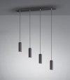 LAMPA WISZĄCA CZARNA NA LISTWIE TUBY DO JADALNI KUCHNI NAD STÓŁ MARLEY 312400432 TRIO