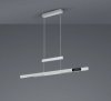 LAMPA WISZĄCA NAD STÓŁ LED NOWOCZESNA SREBRNA SZCZOTKOWANE ALUMINIUM DO JADALNI KUCHNI TRAJAN 375310505 TRIO