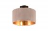 LAMPA SUFITOWA PLAFON BEŻOWO ZŁOTY ABAŻUR DO SALONU SYPIALNI JULIETA 619000244 TRIO