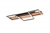 PLAFON LAMPA SUFITOWA DREWNIANA LED KWADRATY CZARNE NATURAL BOHO DO SALONU SYPIALNI KUCHNI HARPER 622910332 TRIO