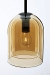 LAMPA WISZĄCA CZARNA KLOSZ MIODOWY BURSZTYNOWA DO SALONU SYPIALNI KUCHNI JADALNI NAD STÓŁ LUCES EXCLUSIVAS BONAO LE42642