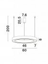 LAMPA WISZĄCA LED RING OBRĘCZ KOŁO NOWOCZESNA DO SALONU JADALNI KUCHNI LUCES EXCLUSIVAS SONORA LE42809