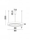 LAMPA WISZĄCA LED RING OBRĘCZ KOŁO NOWOCZESNA DO SALONU JADALNI KUCHNI LUCES EXCLUSIVAS SONORA LE42812