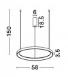LAMPA WISZĄCA LED KOŁO RING OBRĘCZ NOWOCZESNA DO SALONU KUCHNI JADALNI LUCES EXCLUSIVAS ROTA LE43517