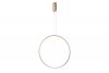 AZZARDO MASSIMA AZ5256 60 BK LAMPA WISZĄCA RING OBRĘCZ KOŁO SZCZOTKOWANE ZOTO  PIONOWE LED