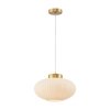 ITALUX GROSTE PND-52376-1-GD LAMPA WISZĄCA ZŁOTA  BIAŁA SZKLANA